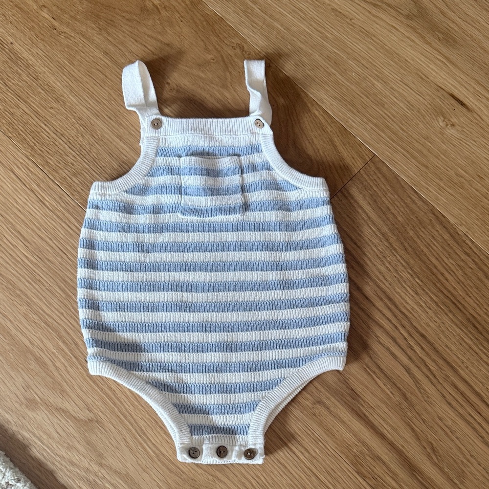 Rylee + Cru Blue and White Striped Knit